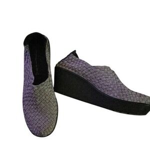 STEVEN  Betsi Wedge Slip-On Shoes Designer Black Sole Comfort Wedge Athleisure 8